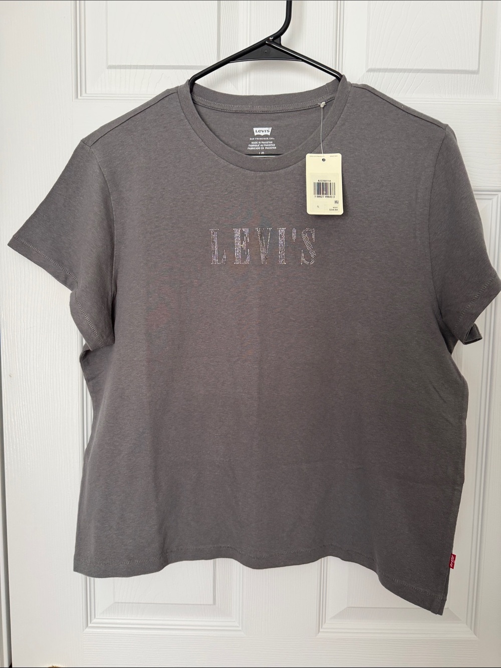 Levi's Women's Charcoal Logo Short Sleeve Tee